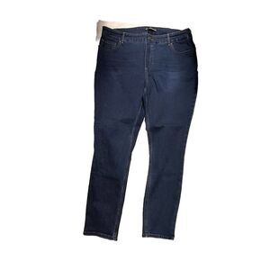 0205 NWOT Lee Jeans Womens 20w M Flex Regular Fit Straight Leg Mid Rise Blue New